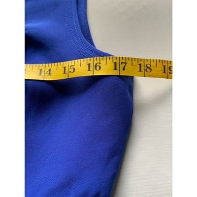 J. Crew Women's Blue Sleeveless V-Neck A-Line Dress Size 6 Short - Thumbnail 5