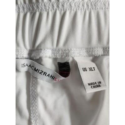 Isaac Mizrahi Live! Plus Size Tall Wide Leg Knit Lace Pants-White-XLT A375766 - Thumbnail 5