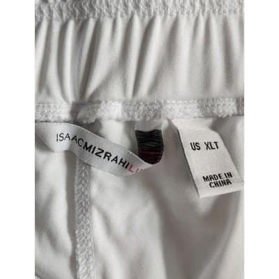 Isaac Mizrahi Live! Plus Size Tall Wide Leg Knit Lace Pants-White-XLT A375766 - Thumbnail 6