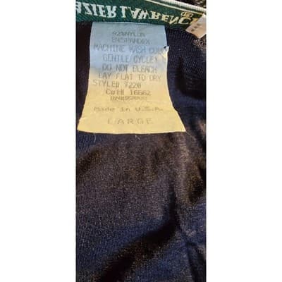 Women's Large Sliver Print Stretch Top Vintage 90s Frazier Lawrence Formal Top - Thumbnail 7