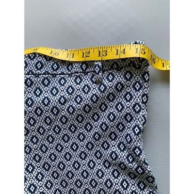 H&M Women's Size 8 Blue Geometric Print Cropped Pants - Thumbnail 5