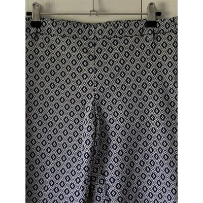 H&M Women's Size 8 Blue Geometric Print Cropped Pants - Thumbnail 2