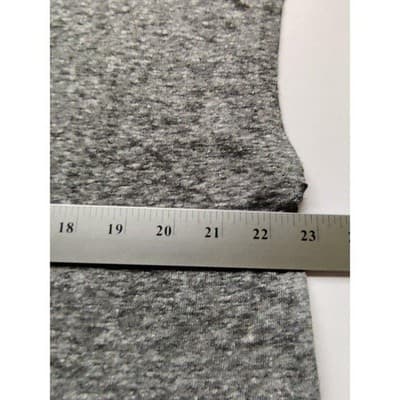 Gap Womens XL Gray Linen Blend Strappy Lattice Back Short Sleeve Top Tee - Thumbnail 6