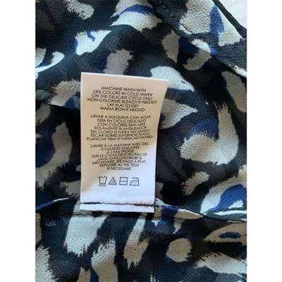 Cabi Women's Blue Animal Print Cami Blouse Size M Sleeveless Peplum - Thumbnail 13