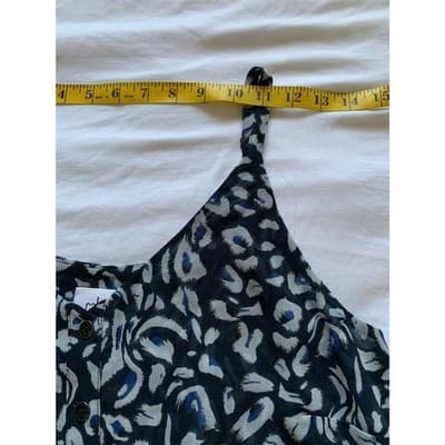 Cabi Women's Blue Animal Print Cami Blouse Size M Sleeveless Peplum - Thumbnail 8