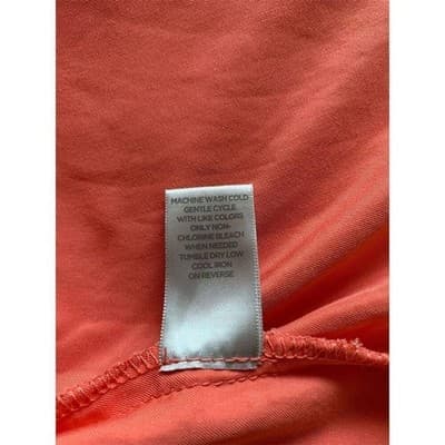 Women's Avenue Orange Long Sleeve Button-Up Shirt Size M Casual - Thumbnail 7