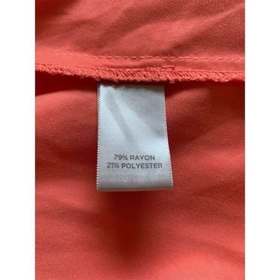 Women's Avenue Orange Long Sleeve Button-Up Shirt Size M Casual - Thumbnail 8