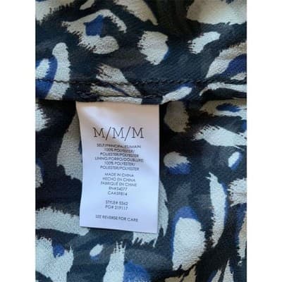 Cabi Women's Blue Animal Print Cami Blouse Size M Sleeveless Peplum - Thumbnail 12