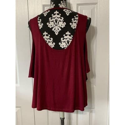 Shop The Trends Women's M Red Asymmetrical Hem Tank Top Sleeveless - Thumbnail 4