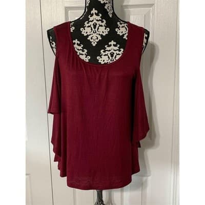 Shop The Trends Women's M Red Asymmetrical Hem Tank Top Sleeveless - Thumbnail 8