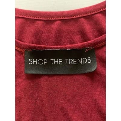 Shop The Trends Women's M Red Asymmetrical Hem Tank Top Sleeveless - Thumbnail 6