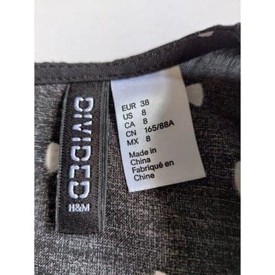 Junior Divided H&M Black White Bows Mini Dress Size 8 - Thumbnail 5