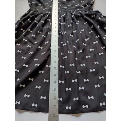 Junior Divided H&M Black White Bows Mini Dress Size 8 - Thumbnail 7
