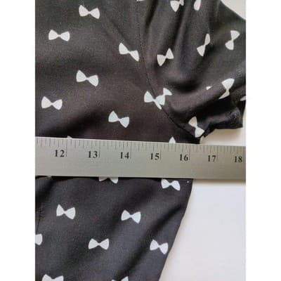Junior Divided H&M Black White Bows Mini Dress Size 8 - Thumbnail 9