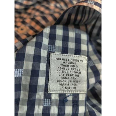 Peter Millar Mens Button Up Long Sleeve Plaid Shirt Check Blue & White Size 15.5 - Thumbnail 5