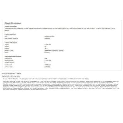 Will Rogers Collection - Volume 2 (DVD, 2006, 4-Disc Set) BRAND NEW - Thumbnail 7