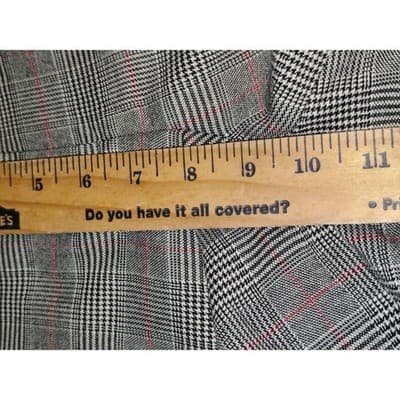 iZOD Plaid Cropped Wide Leg Pants Women's Gray Red Business Casual Size 8 - Thumbnail 8