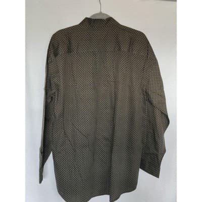 Vintage Perry Ellis Men Black Button Up Long Sleeve Shirt - Size Large - Thumbnail 4