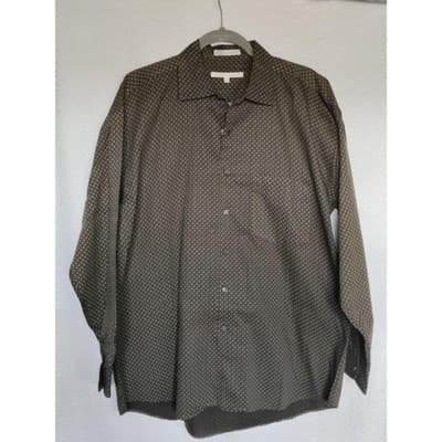 Vintage Perry Ellis Men Black Button Up Long Sleeve Shirt - Size Large - Thumbnail 3