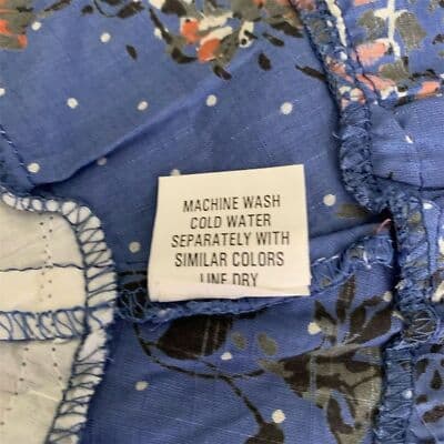 Jayita Women's Floral Print Short Dress Blue Cotton V-Neck Size S Casual Summer - Thumbnail 7