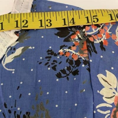 Jayita Women's Floral Print Short Dress Blue Cotton V-Neck Size S Casual Summer - Thumbnail 8