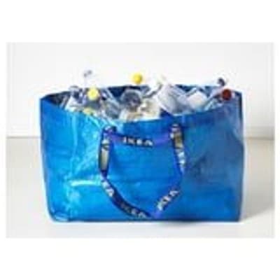 Lot of 2 NWT IKEA FRAKTA Large Blue Shopping Bag (19 gallon; 21¾ x 14½ x 13¾ ) - Thumbnail 6