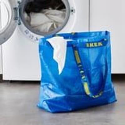 IKEA Blue Large Shopping Bag Tote Reusable Grocery Laundry Tote 6 Pack - Thumbnail 6