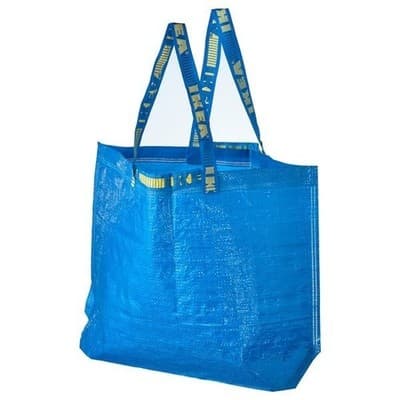 IKEA Blue Large Shopping Bag Tote Reusable Grocery Laundry Tote 6 Pack - Thumbnail 4