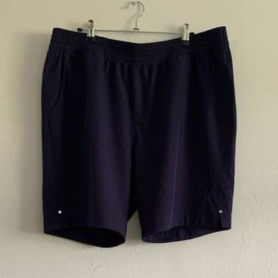 LOT OF 2 Coral Bay Energy Men's 1X Black Athletic Shorts Elastic Waist Casual - Thumbnail 5