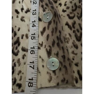 Chico's Women's Animal Print Leopard Button Front Cardigan Size 0 Multicolor - Thumbnail 8