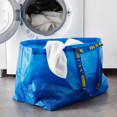 Lot of 2 NWT IKEA FRAKTA Large Blue Shopping Bag (19 gallon; 21¾ x 14½ x 13¾ ) - Thumbnail 4