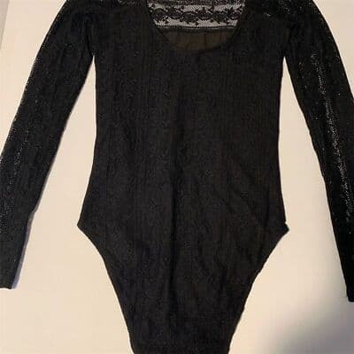 Hollister Women's XS Black Lace Long Sleeve Blouse Casual Fall Top - Thumbnail 3