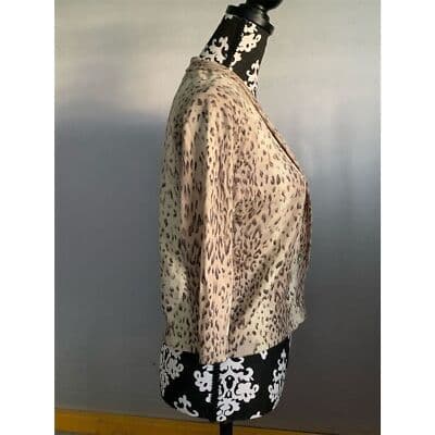 Chico's Women's Animal Print Leopard Button Front Cardigan Size 0 Multicolor - Thumbnail 3