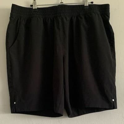 LOT OF 2 Coral Bay Energy Men's 1X Black Athletic Shorts Elastic Waist Casual - Thumbnail 7