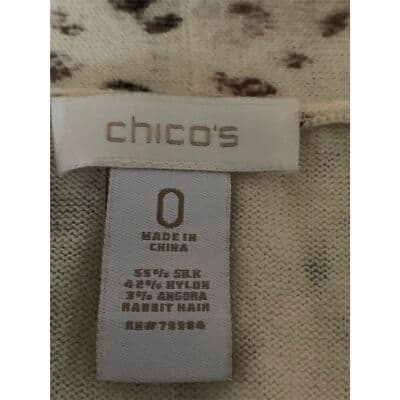 Chico's Women's Animal Print Leopard Button Front Cardigan Size 0 Multicolor - Thumbnail 10