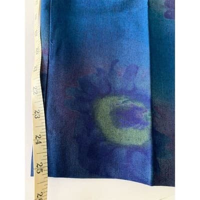 Talbots Women's M Blue Floral Vintage Streetwear Pants 32" Inseam - Thumbnail 11