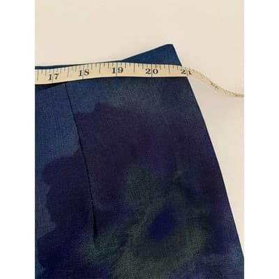 Talbots Women's M Blue Floral Vintage Streetwear Pants 32" Inseam - Thumbnail 10