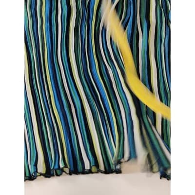 Ruby Rd Striped Sheer Blouse Tunic Long Sleeve Women's Size L Blue Green - Thumbnail 10