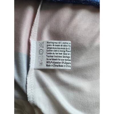 Womens Striped V Neck T Shirt Red Blue White Casual Top Size S - Thumbnail 3