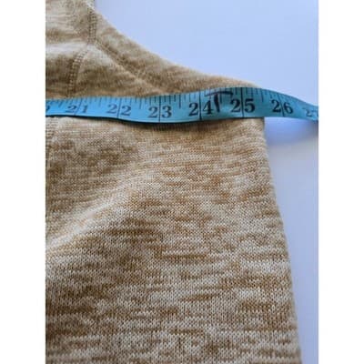 Mens Zip Up Sweater Marled Tan Beige Knit Casual Comfort Size M - Thumbnail 7