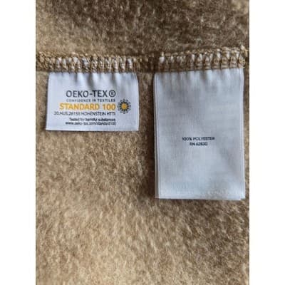 Mens Zip Up Sweater Marled Tan Beige Knit Casual Comfort Size M - Thumbnail 4