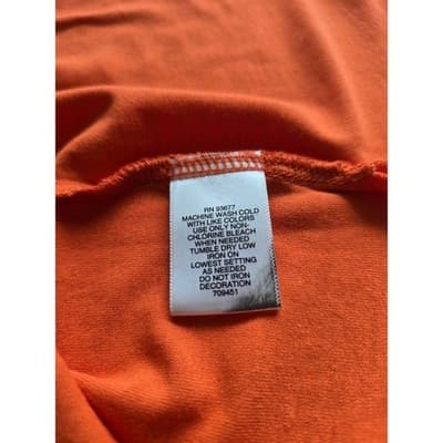 Liz Claiborne Orange Rayon Polyester Blend Top Women's Size L - Thumbnail 4