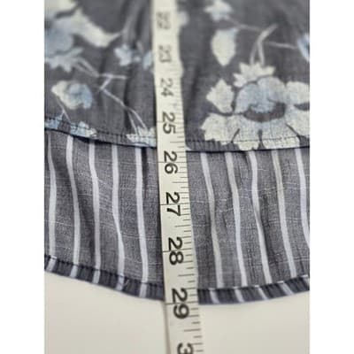 christopher & banks Petite PXL Floral Stripe 3/4 Sleeve V-Neck Tunic Top - Thumbnail 9