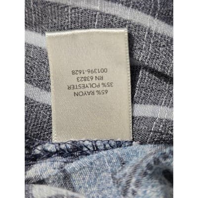 christopher & banks Petite PXL Floral Stripe 3/4 Sleeve V-Neck Tunic Top - Thumbnail 5