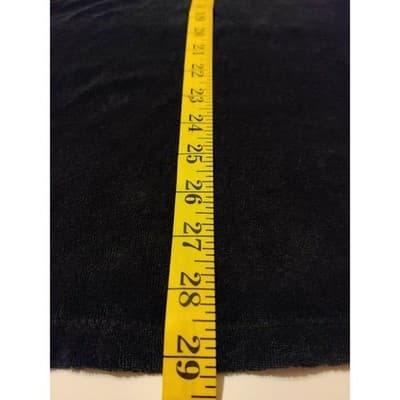 Raviya Womens Velvet Hoodie Dress V-Neck Black 3/4 Sleeve Cotton Size Large - Thumbnail 10