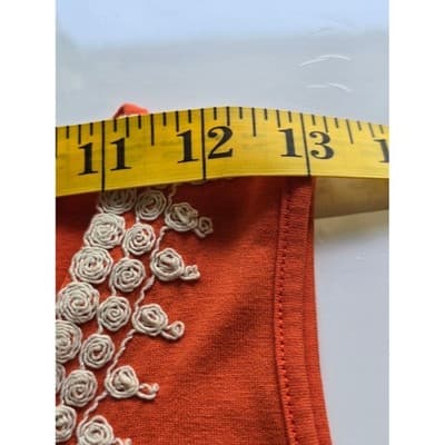 Liz Claiborne Orange Rayon Polyester Blend Top Women's Size L - Thumbnail 7