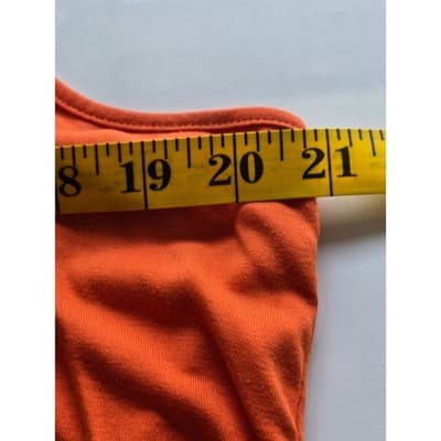 Liz Claiborne Orange Rayon Polyester Blend Top Women's Size L - Thumbnail 6