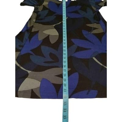 Loft Outlet Womens Floral Short Sleeve Midi Dress Scoop Neck Petite Size XSP - Thumbnail 9