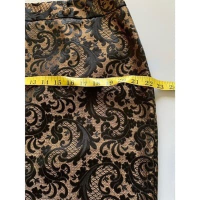 Worthington Women's Black/Gold Jacquard Pencil Skirt Size 16 Formal - Thumbnail 5