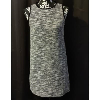 Loft Outlet Petite Sleeveless Swing Tank Dress Zipped Gray Size XSP - Thumbnail 2